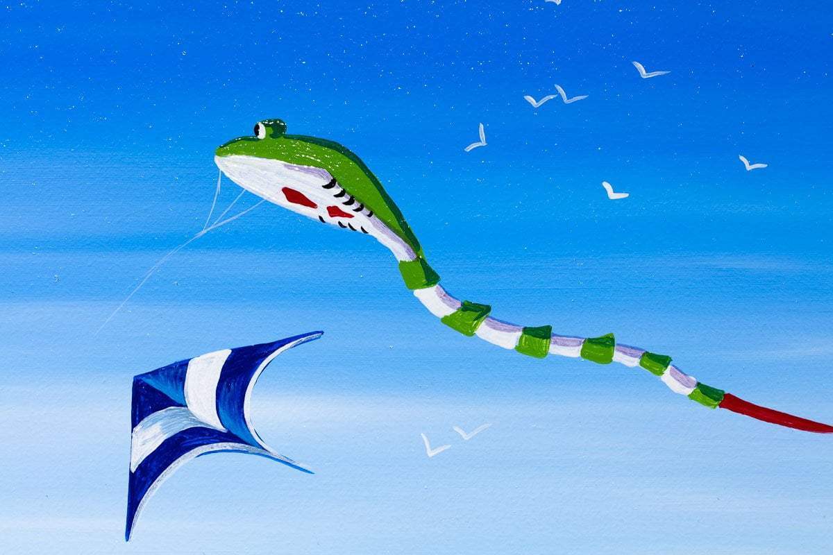 St. Anne's Kite Festival - Original - SOLD by artist Anne Blundell - Wyecliffe Galleries