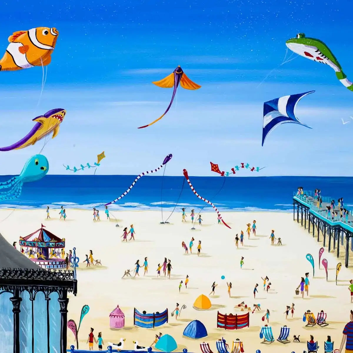 St. Anne's Kite Festival - Original - SOLD by artist Anne Blundell - Wyecliffe Galleries