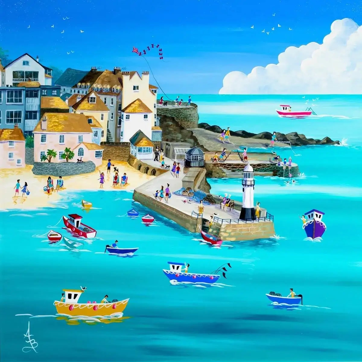 St Ives Sunshine - SOLD by artist Anne Blundell - Wyecliffe Galleries