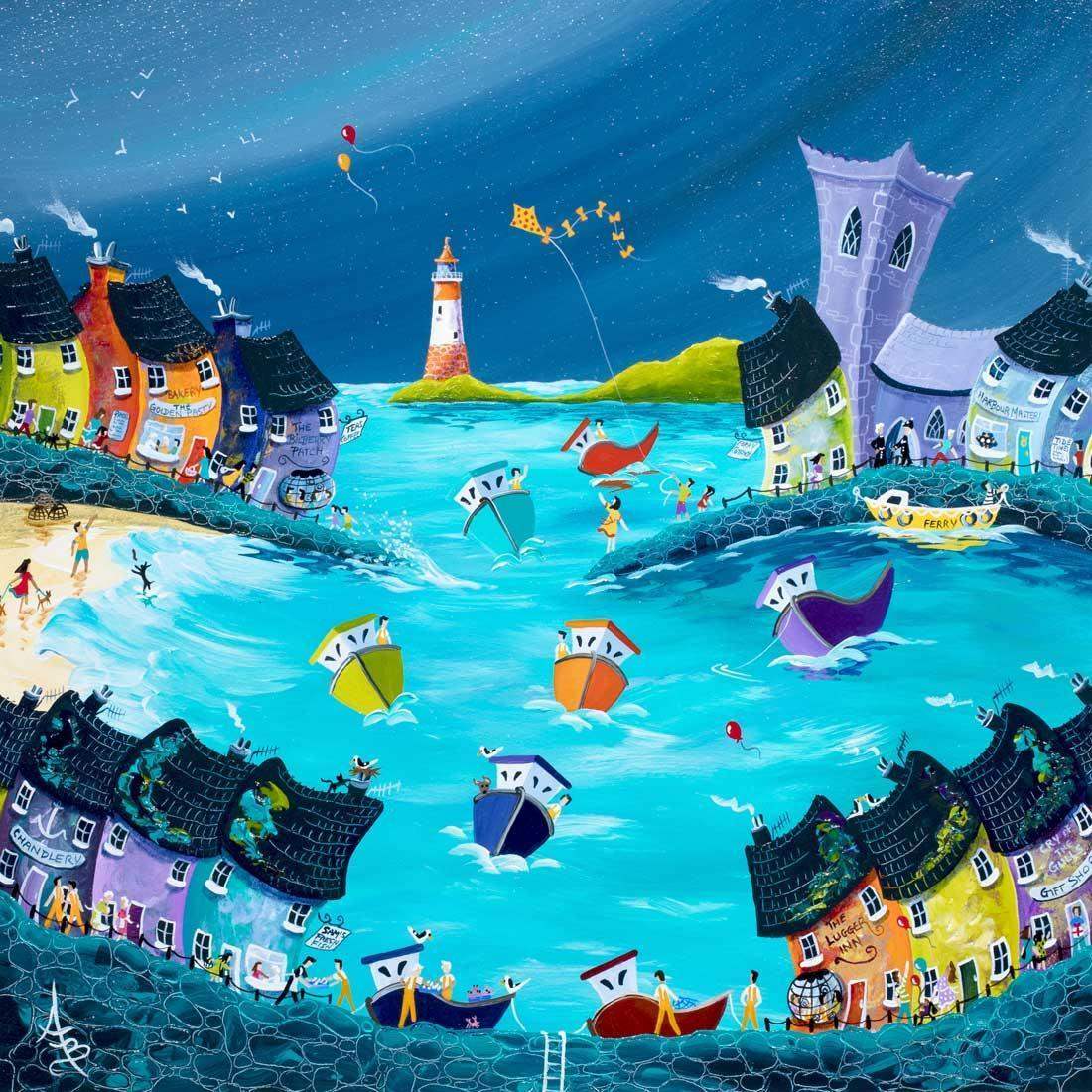 Stormy Seas and Safe Waters - SOLD by artist Anne Blundell - Wyecliffe Galleries