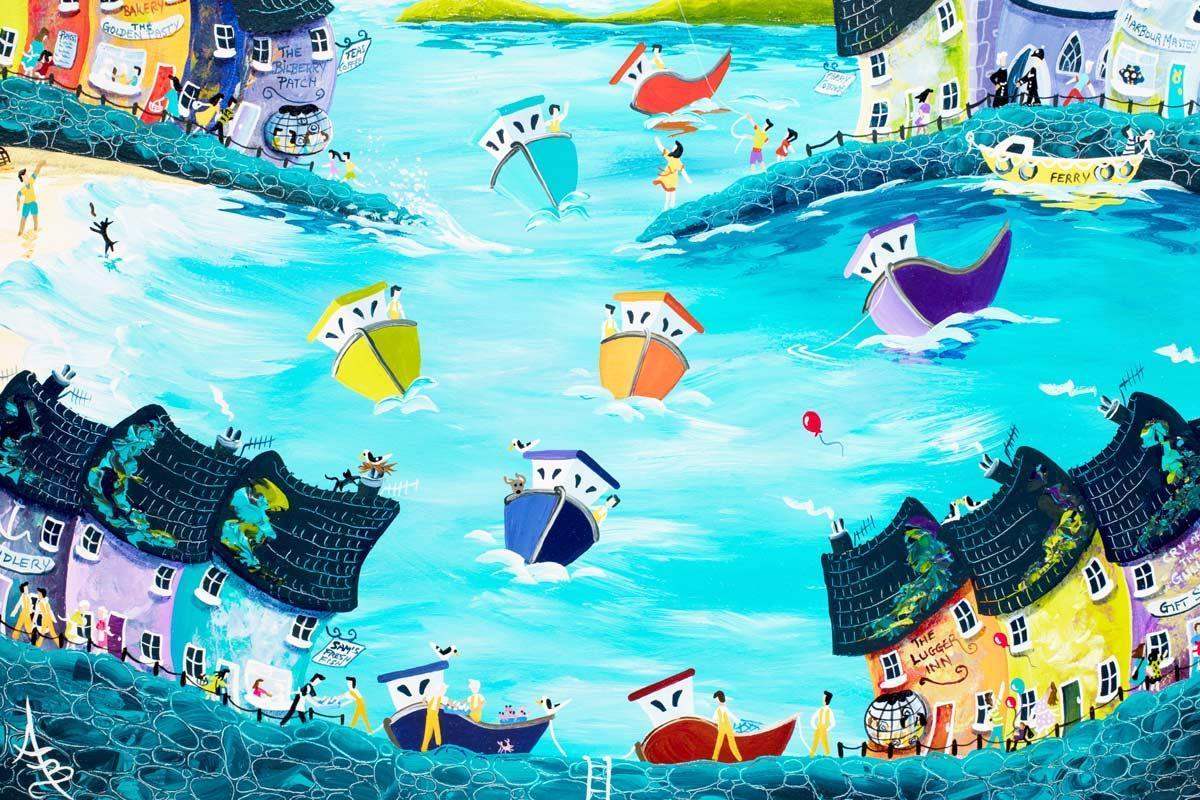 Stormy Seas and Safe Waters - SOLD by artist Anne Blundell - Wyecliffe Galleries