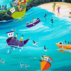 Stormy Skies and Salty Seadogs - Original - SOLD by artist Anne Blundell - Wyecliffe Galleries