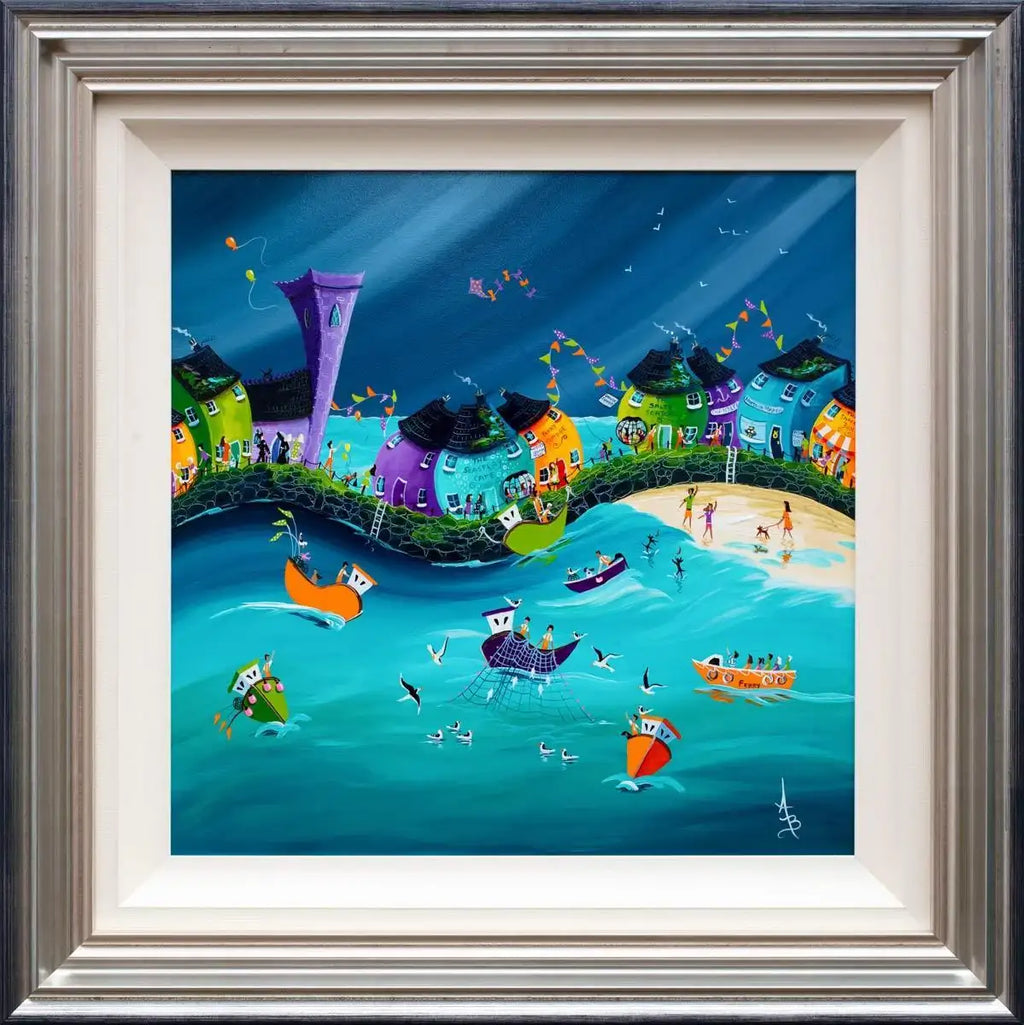 Stormy Skies and Salty Seadogs - Original - SOLD by artist Anne Blundell - Wyecliffe Galleries