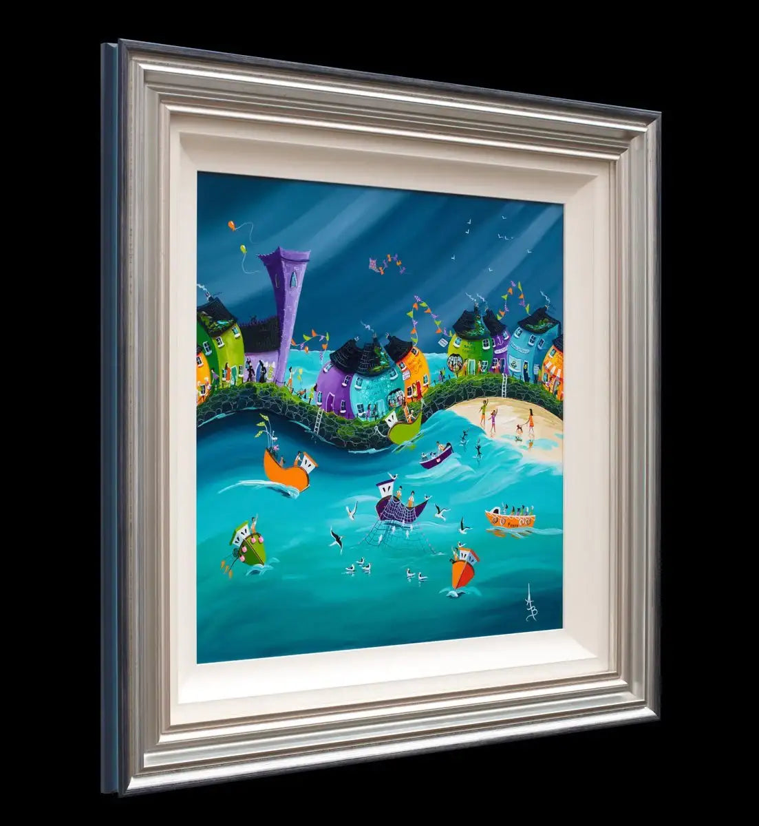 Stormy Skies and Salty Seadogs - Original - SOLD by artist Anne Blundell - Wyecliffe Galleries