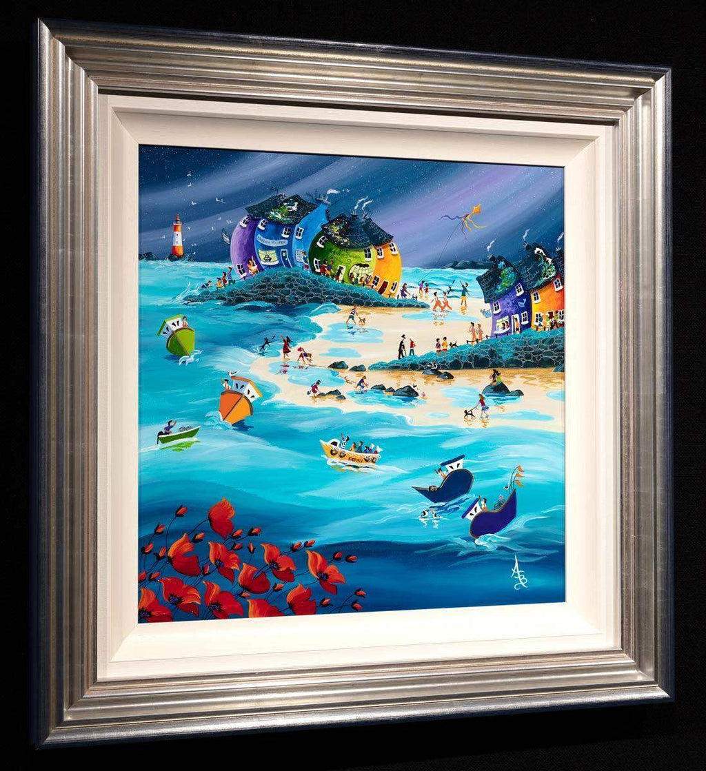 Stormy Skies Scarlet Poppies - Original - SOLD by artist Anne Blundell - Wyecliffe Galleries