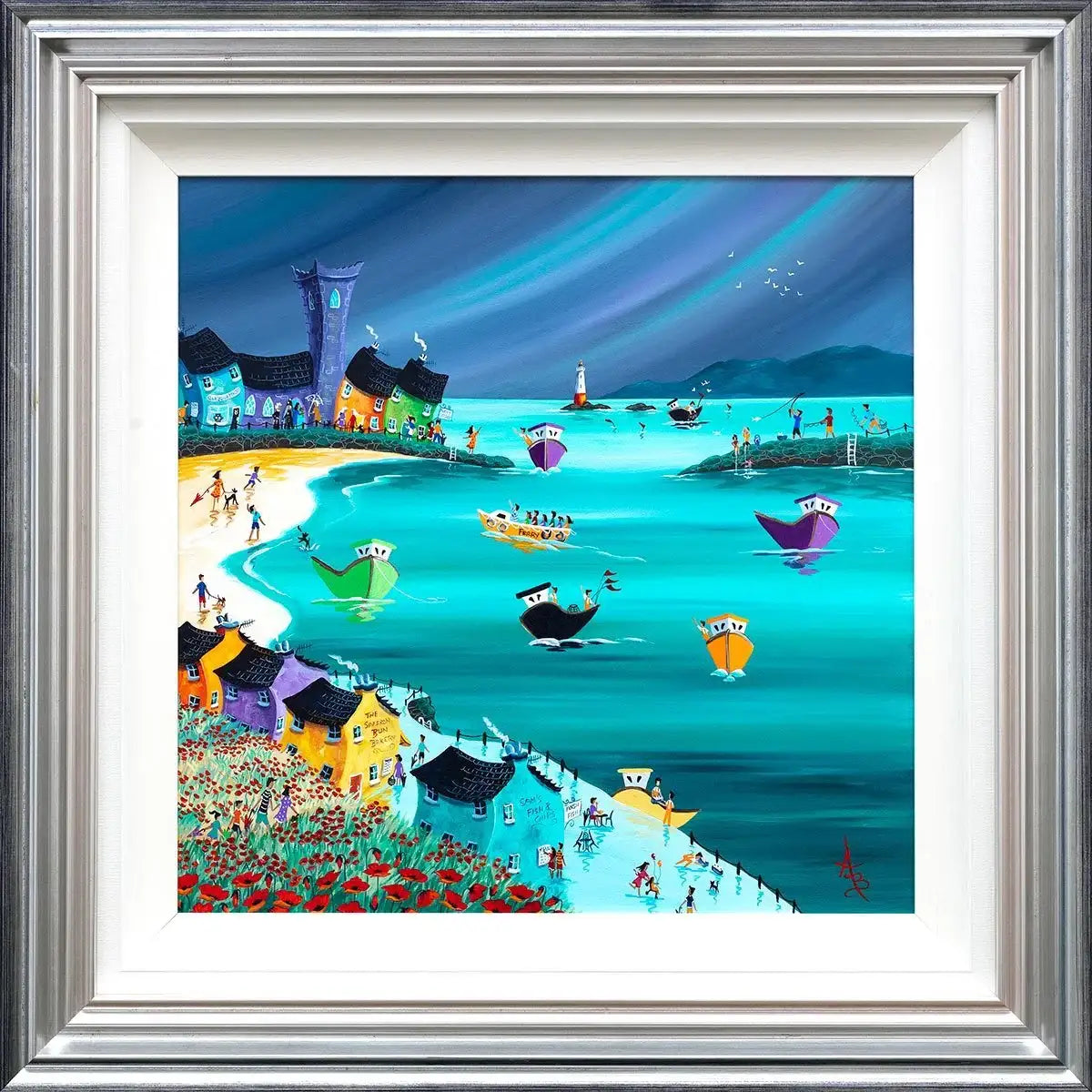 Summer Showers and Scarlet Poppies - Original - SOLD by artist Anne Blundell - Wyecliffe Galleries