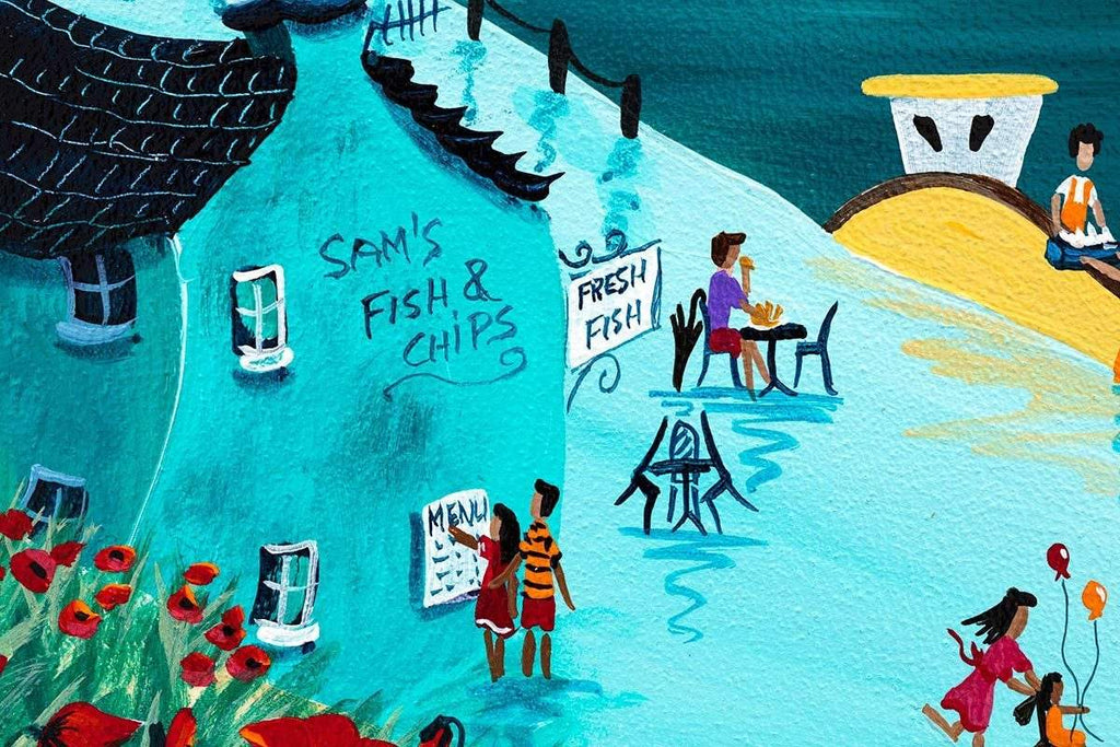 Summer Showers and Scarlet Poppies - Original - SOLD by artist Anne Blundell - Wyecliffe Galleries