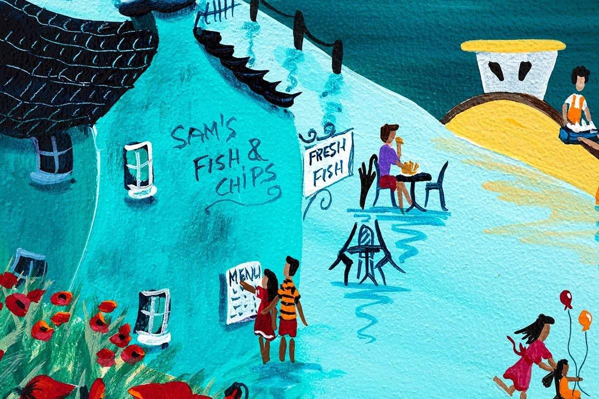 Summer Showers and Scarlet Poppies - Original - SOLD by artist Anne Blundell - Wyecliffe Galleries