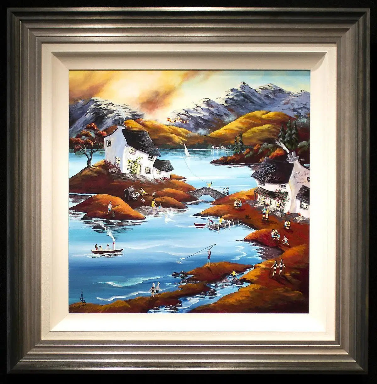 Sunset at the Swan - SOLD by artist Anne Blundell - Wyecliffe Galleries