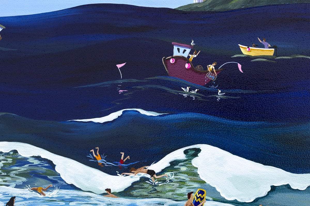 Surfside - Original - SOLD by artist Anne Blundell - Wyecliffe Galleries