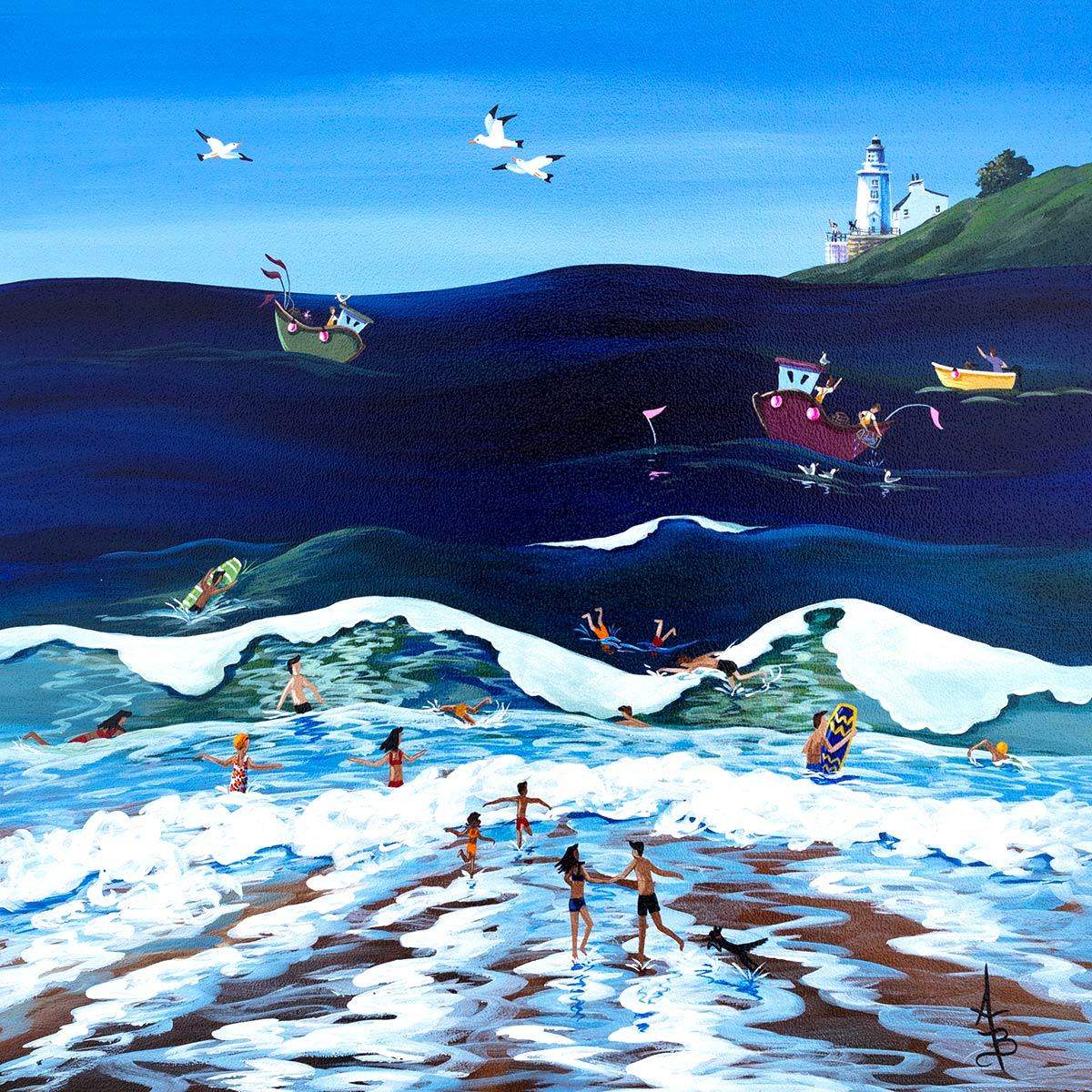Surfside - Original - SOLD by artist Anne Blundell - Wyecliffe Galleries