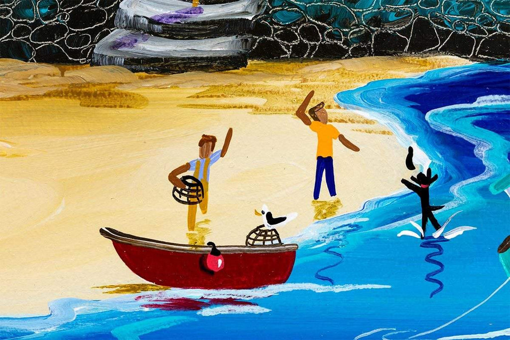 Surfside Sandelings - Original - SOLD by artist Anne Blundell - Wyecliffe Galleries