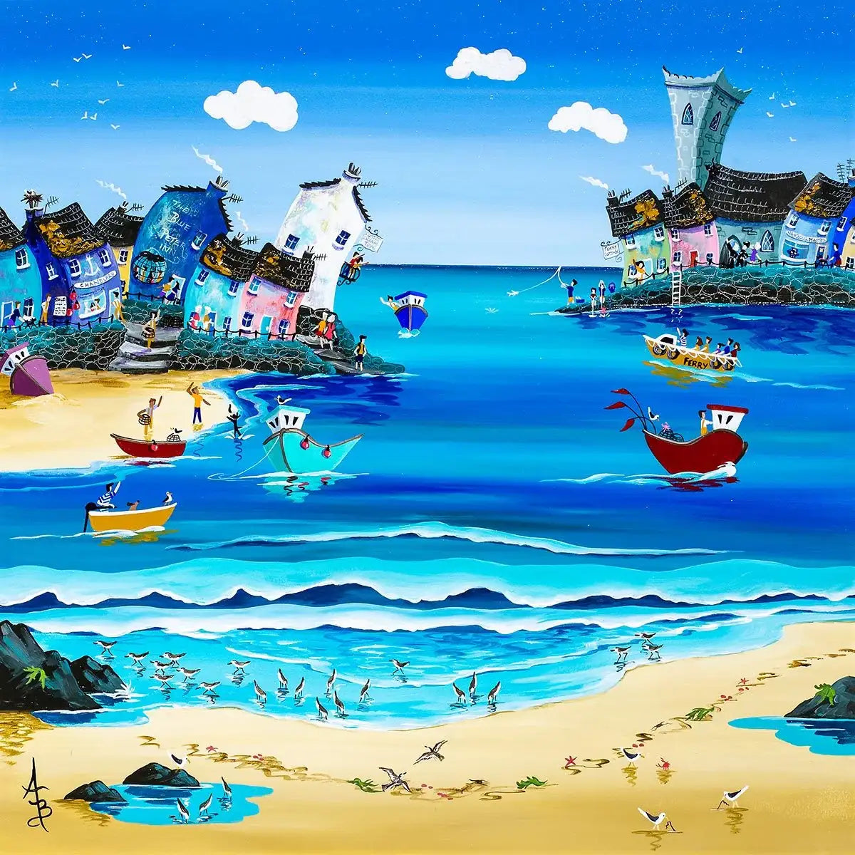 Surfside Sandelings - Original - SOLD by artist Anne Blundell - Wyecliffe Galleries