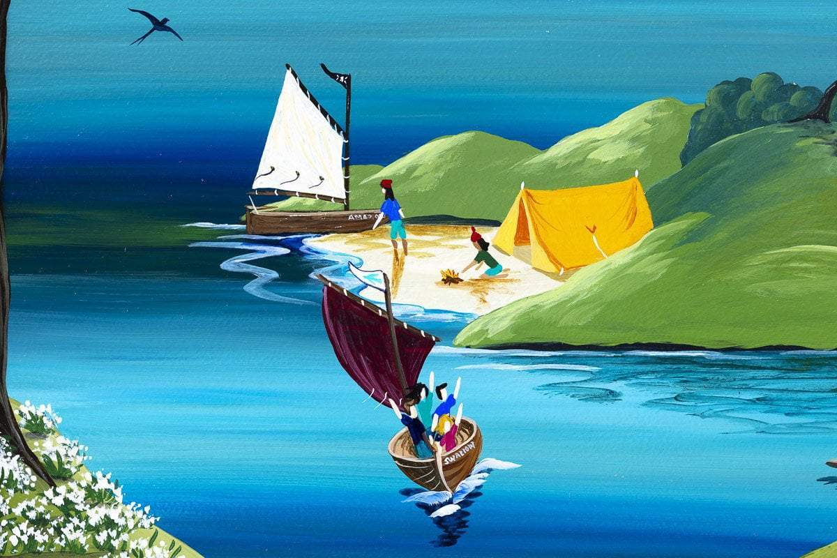 Swallows and Ramsons - Original - SOLD by artist Anne Blundell - Wyecliffe Galleries