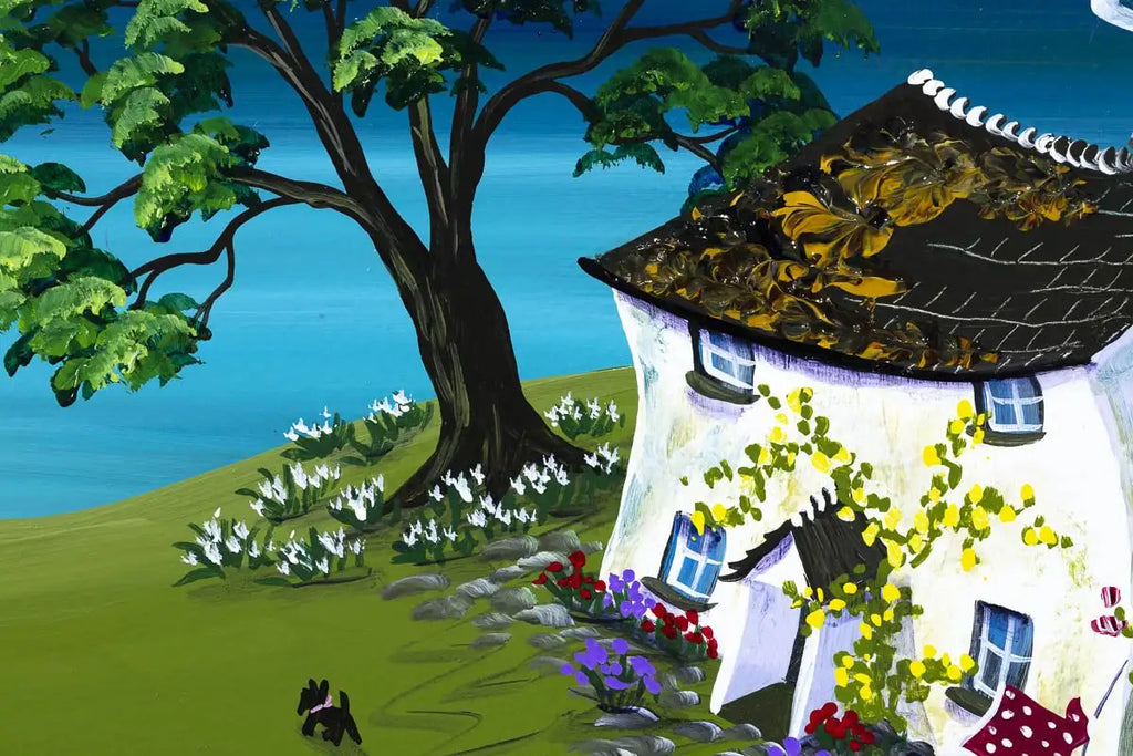 Swallows and Ramsons - Original - SOLD by artist Anne Blundell - Wyecliffe Galleries