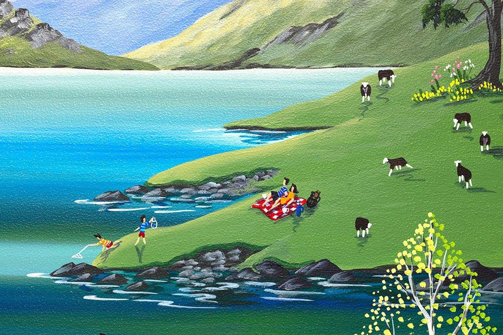 Tea and Cake Break - Original - SOLD by artist Anne Blundell - Wyecliffe Galleries