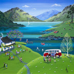 Tea and Cake Break - Original - SOLD by artist Anne Blundell - Wyecliffe Galleries