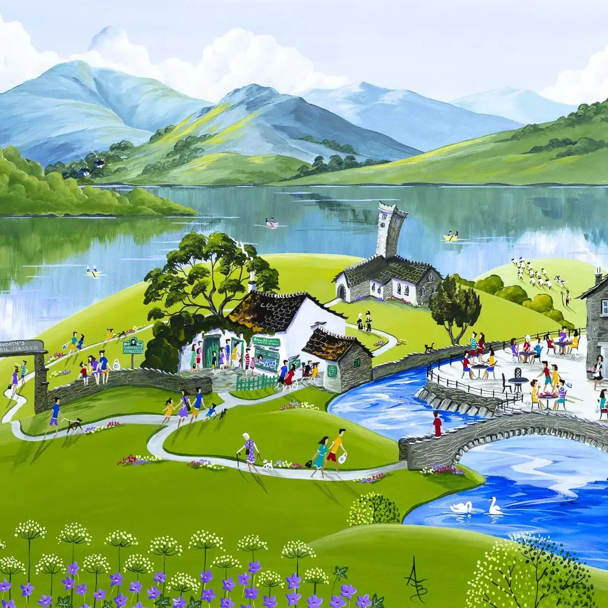 Teas and Gingerbread Grasmere - Original - SOLD by artist Anne Blundell - Wyecliffe Galleries