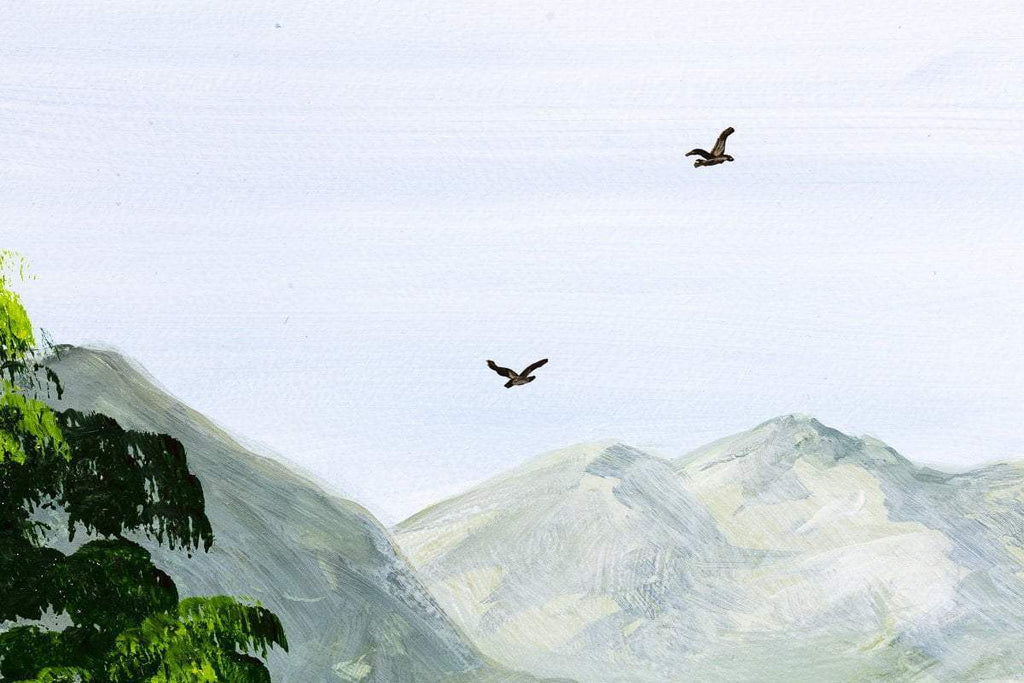 The Bluebird Coniston - Original - SOLD by artist Anne Blundell - Wyecliffe Galleries