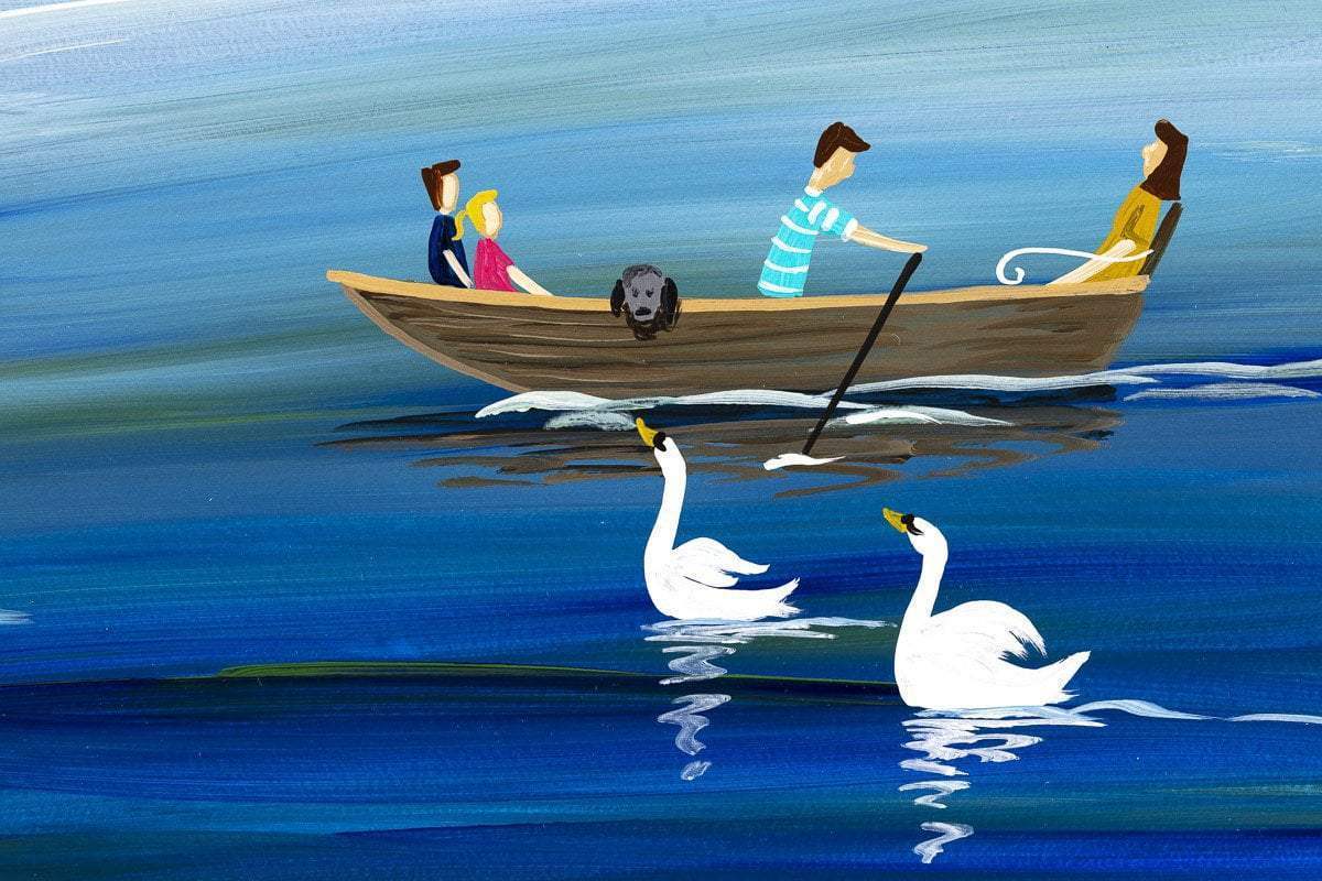 The Bluebird Coniston - Original - SOLD by artist Anne Blundell - Wyecliffe Galleries