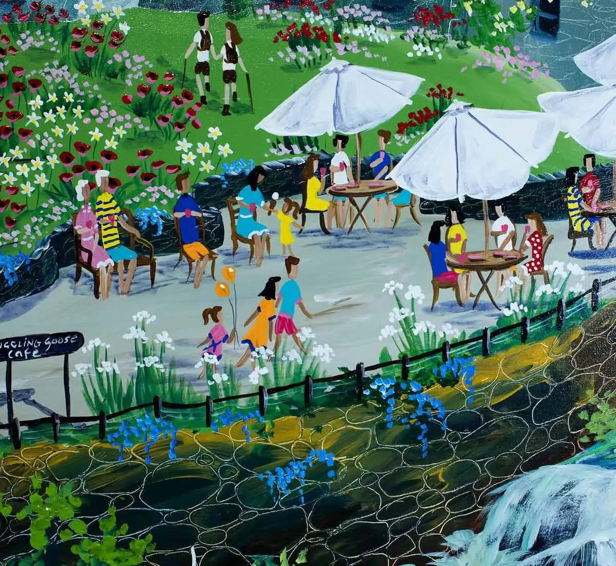 The Giggling Goose Cafe - SOLD by artist Anne Blundell - Wyecliffe Galleries