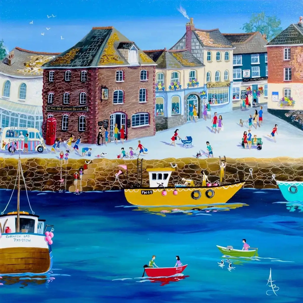 The Old Custom House Padstow - SOLD by artist Anne Blundell - Wyecliffe Galleries