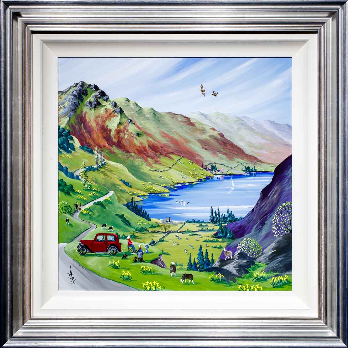 The Perfect Spot - Original Anne Blundell Framed