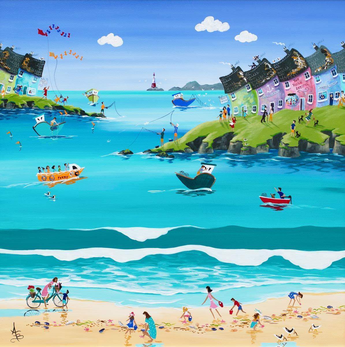 The Shell Seekers - Original - SOLD by artist Anne Blundell - Wyecliffe Galleries