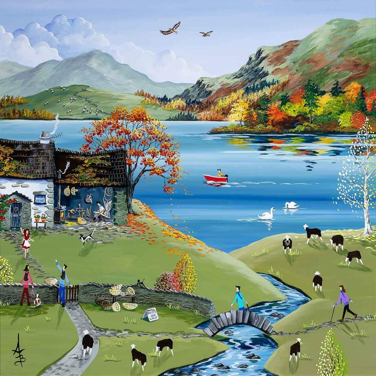 The Swill Basket Maker - Original - SOLD by artist Anne Blundell - Wyecliffe Galleries