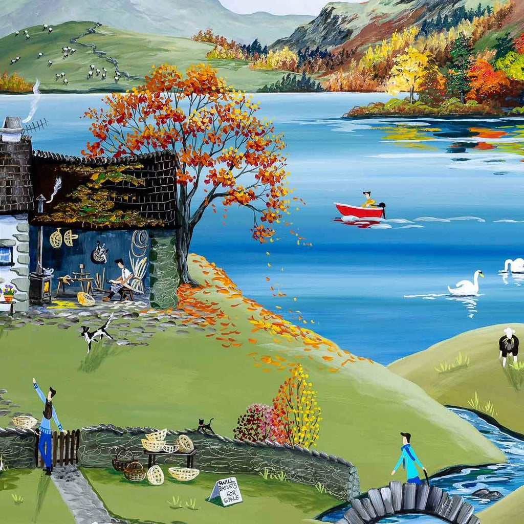 The Swill Basket Maker - Original - SOLD by artist Anne Blundell - Wyecliffe Galleries