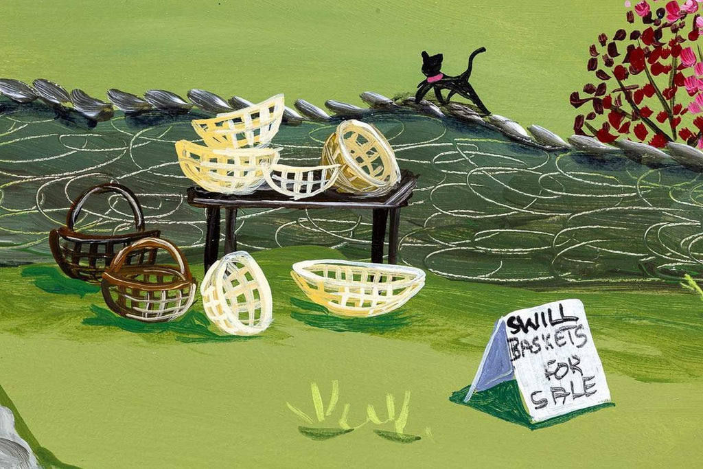 The Swill Basket Maker - Original - SOLD by artist Anne Blundell - Wyecliffe Galleries