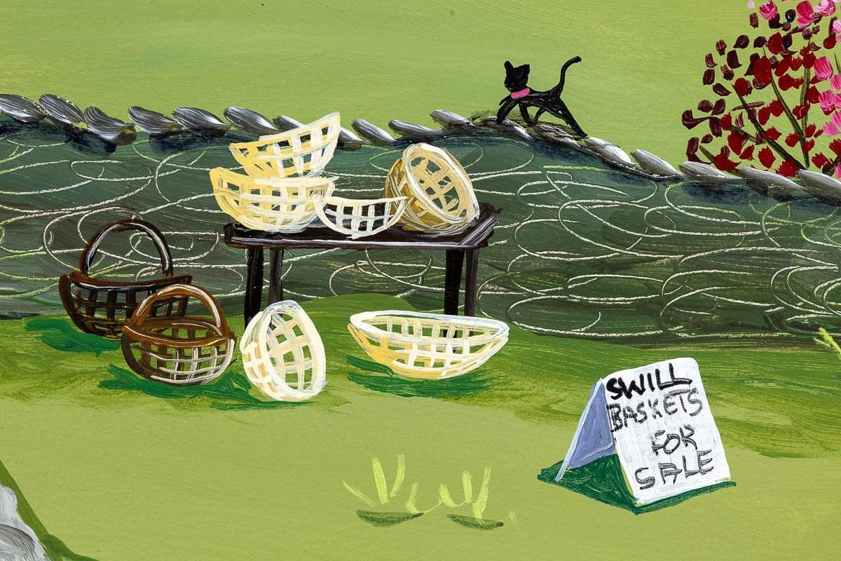 The Swill Basket Maker - Original - SOLD by artist Anne Blundell - Wyecliffe Galleries