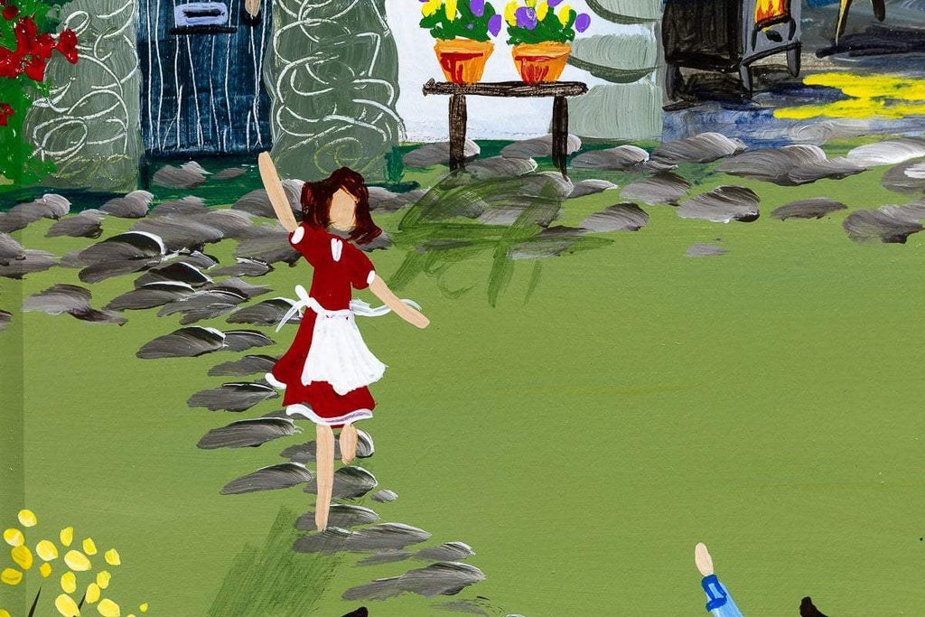 The Swill Basket Maker - Original - SOLD by artist Anne Blundell - Wyecliffe Galleries