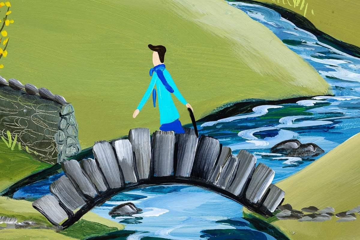 The Swill Basket Maker - Original - SOLD by artist Anne Blundell - Wyecliffe Galleries