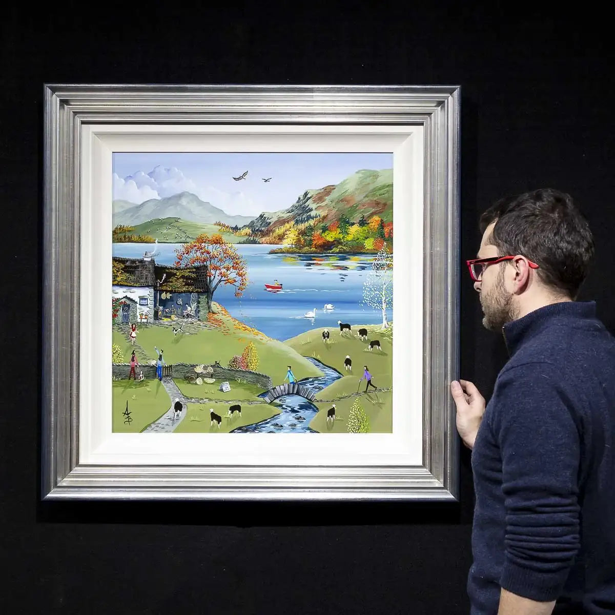 The Swill Basket Maker - Original - SOLD by artist Anne Blundell - Wyecliffe Galleries