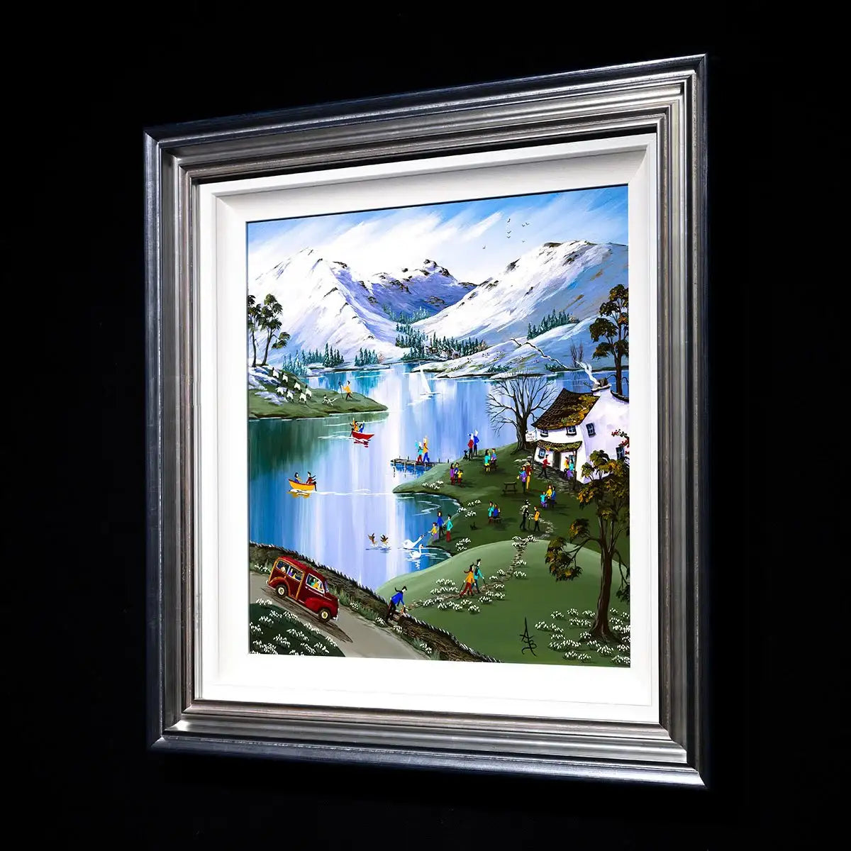 Through the Snowdrops to the Swan - Original - SOLD by artist Anne Blundell - Wyecliffe Galleries