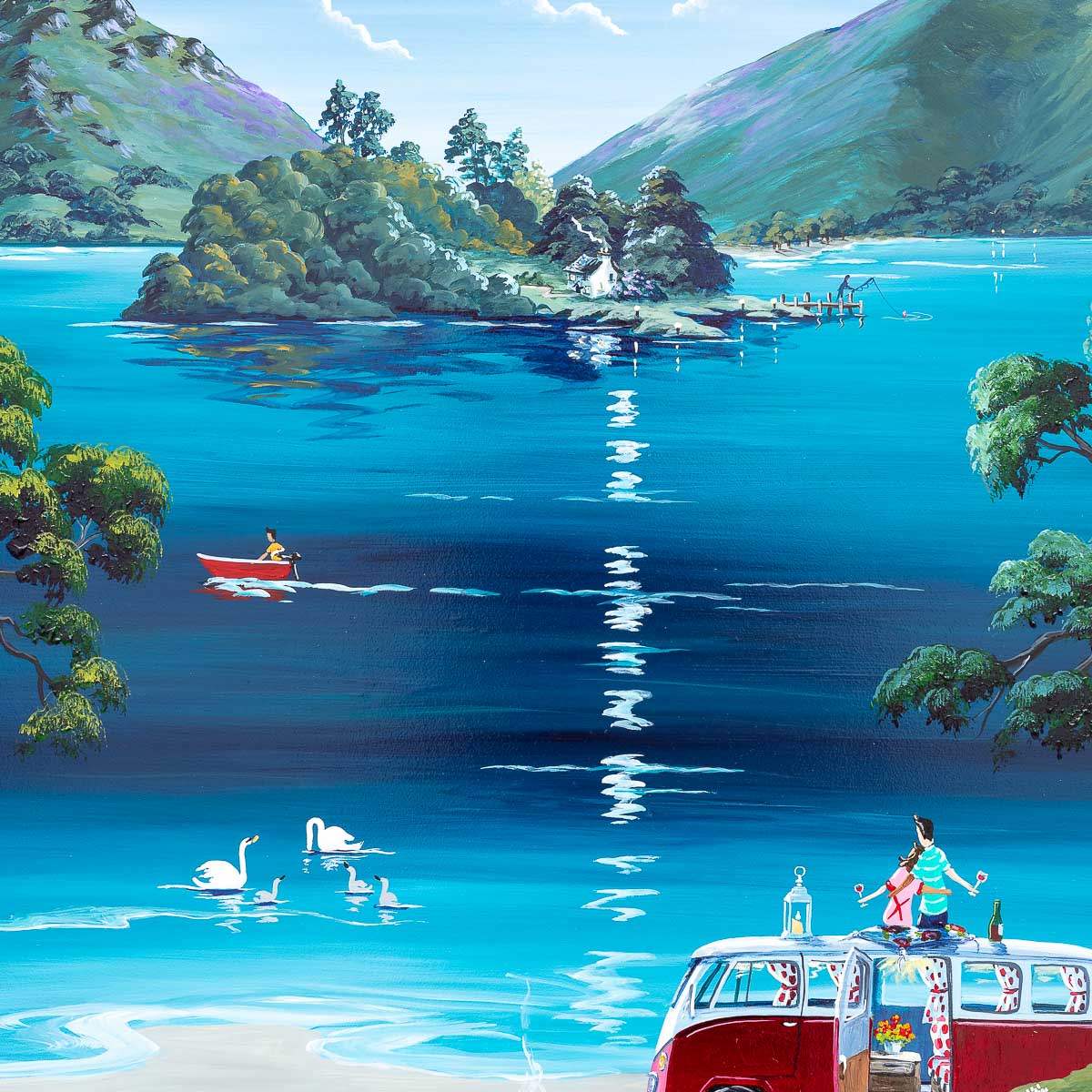 Tranquil Shore - Original - SOLD by artist Anne Blundell - Wyecliffe Galleries