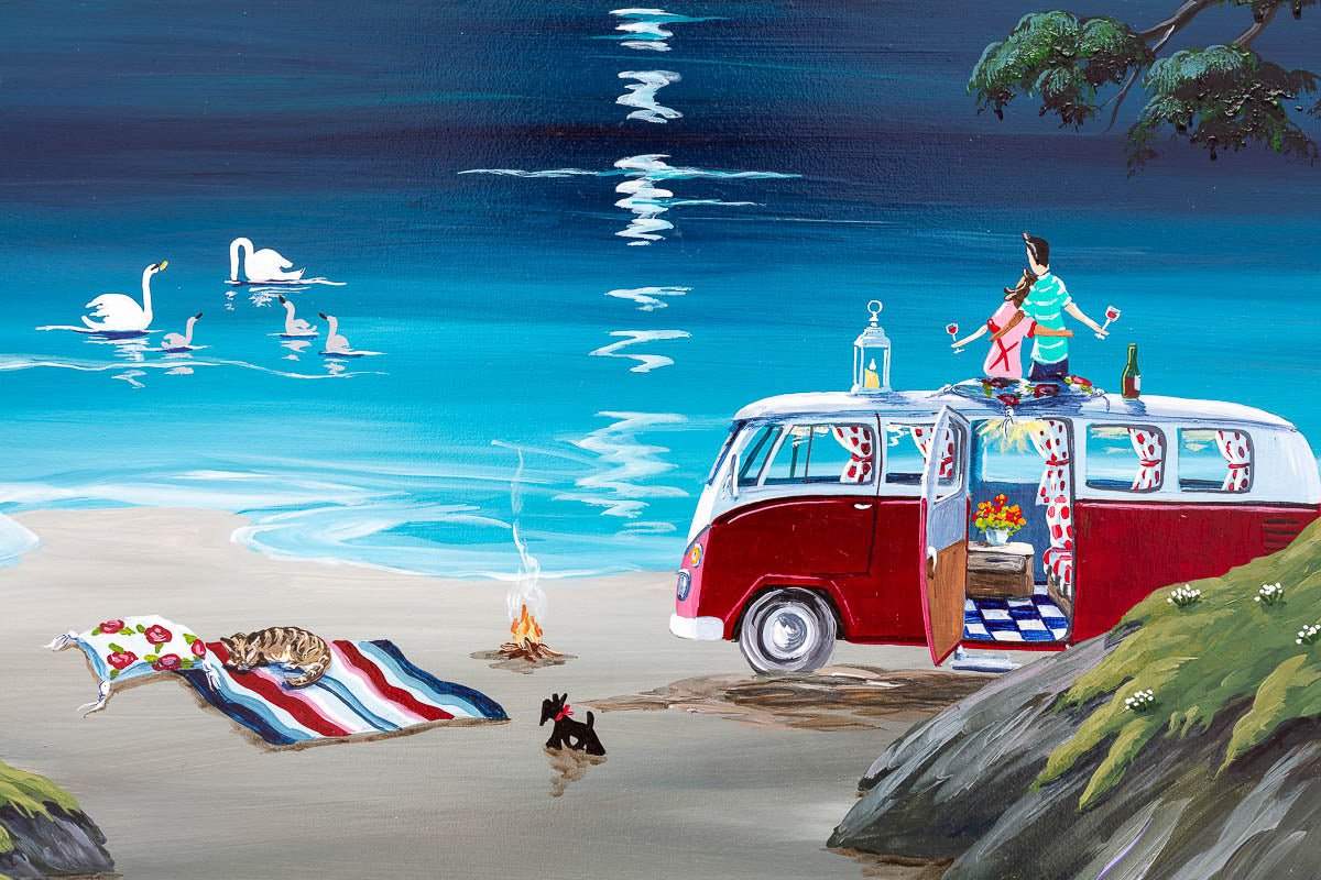 Tranquil Shore - Original - SOLD by artist Anne Blundell - Wyecliffe Galleries