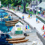 Waterhead Cafe Ambleside - Original - SOLD by artist Anne Blundell - Wyecliffe Galleries