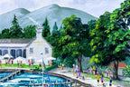 Waterhead Cafe Ambleside - Original - SOLD by artist Anne Blundell - Wyecliffe Galleries