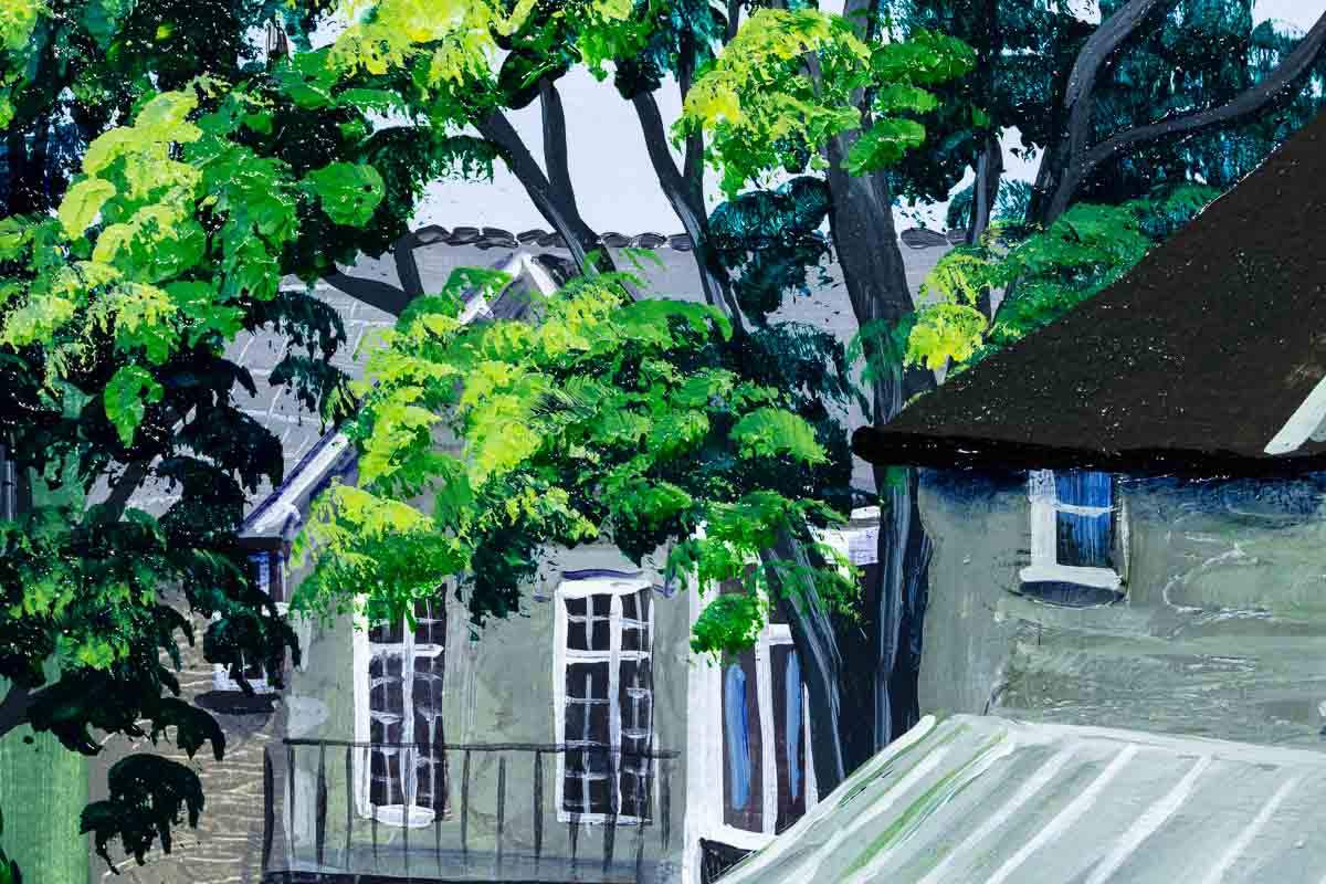 Waterhead Cafe Ambleside - Original - SOLD by artist Anne Blundell - Wyecliffe Galleries