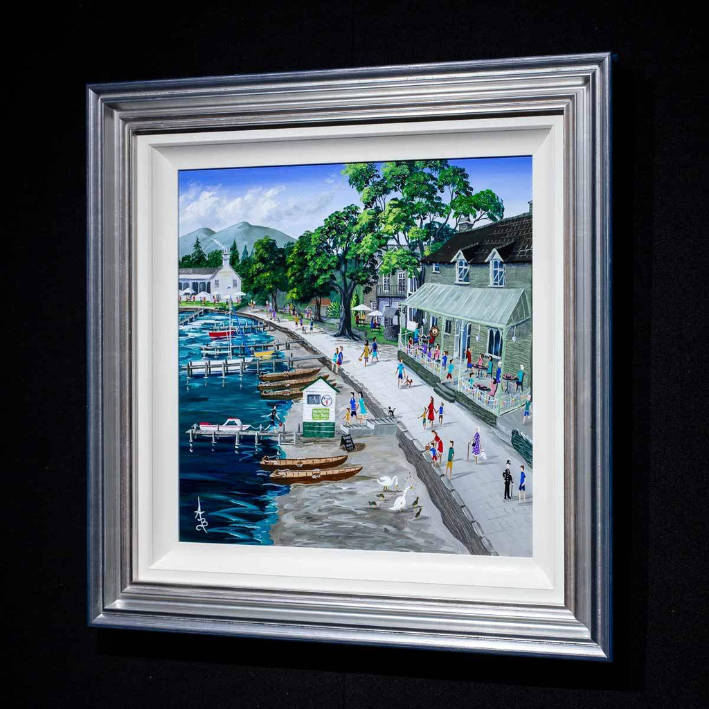 Waterhead Cafe Ambleside - Original - SOLD by artist Anne Blundell - Wyecliffe Galleries