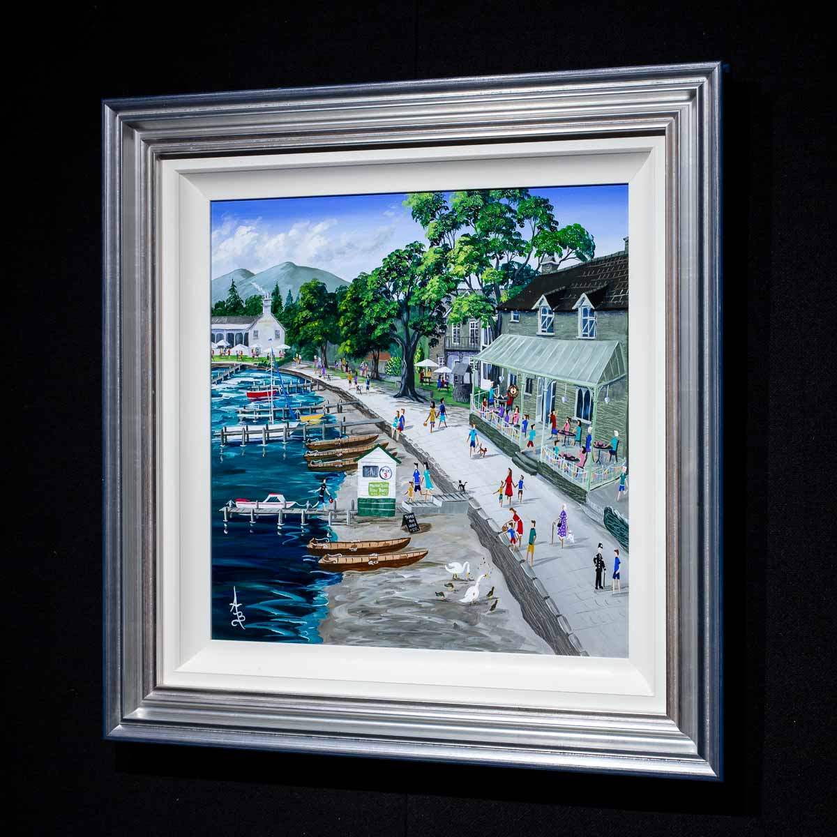Waterhead Cafe Ambleside - Original - SOLD by artist Anne Blundell - Wyecliffe Galleries