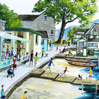 Waterhead Coffee Ambleside - Original - SOLD by artist Anne Blundell - Wyecliffe Galleries