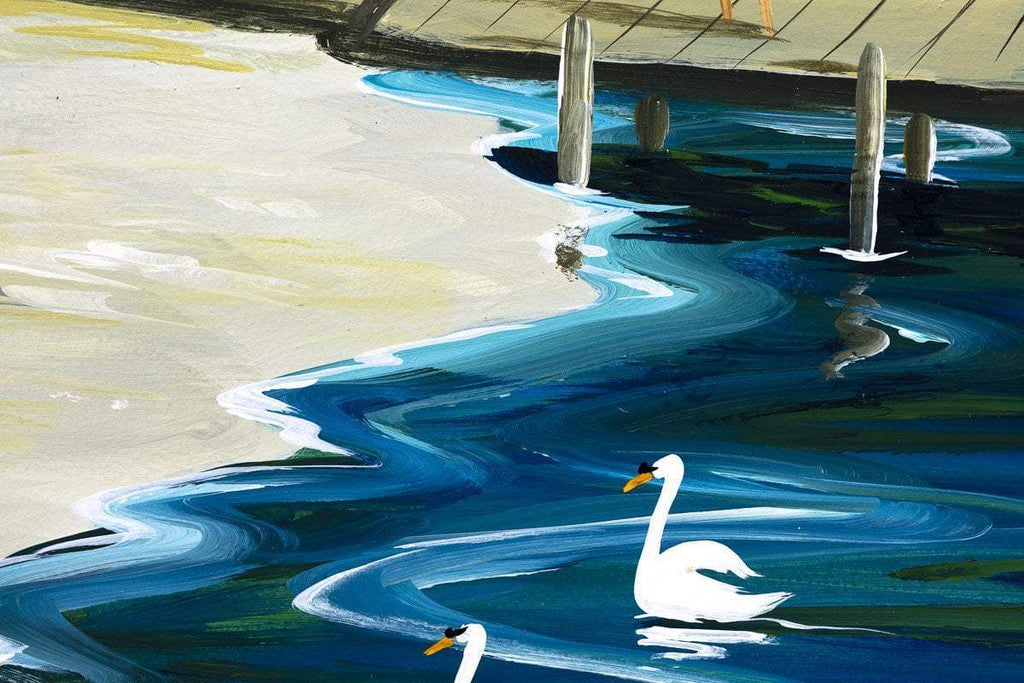 Waterhead Coffee Ambleside - Original - SOLD by artist Anne Blundell - Wyecliffe Galleries