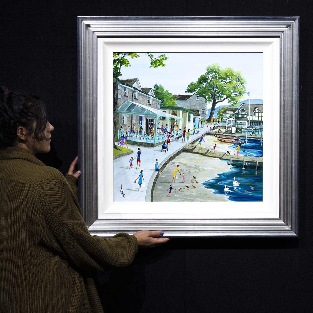 Waterhead Coffee Ambleside - Original - SOLD by artist Anne Blundell - Wyecliffe Galleries