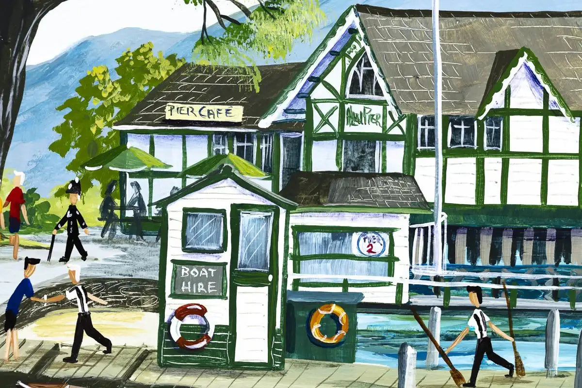Waterhead Coffee Ambleside - Original - SOLD by artist Anne Blundell - Wyecliffe Galleries