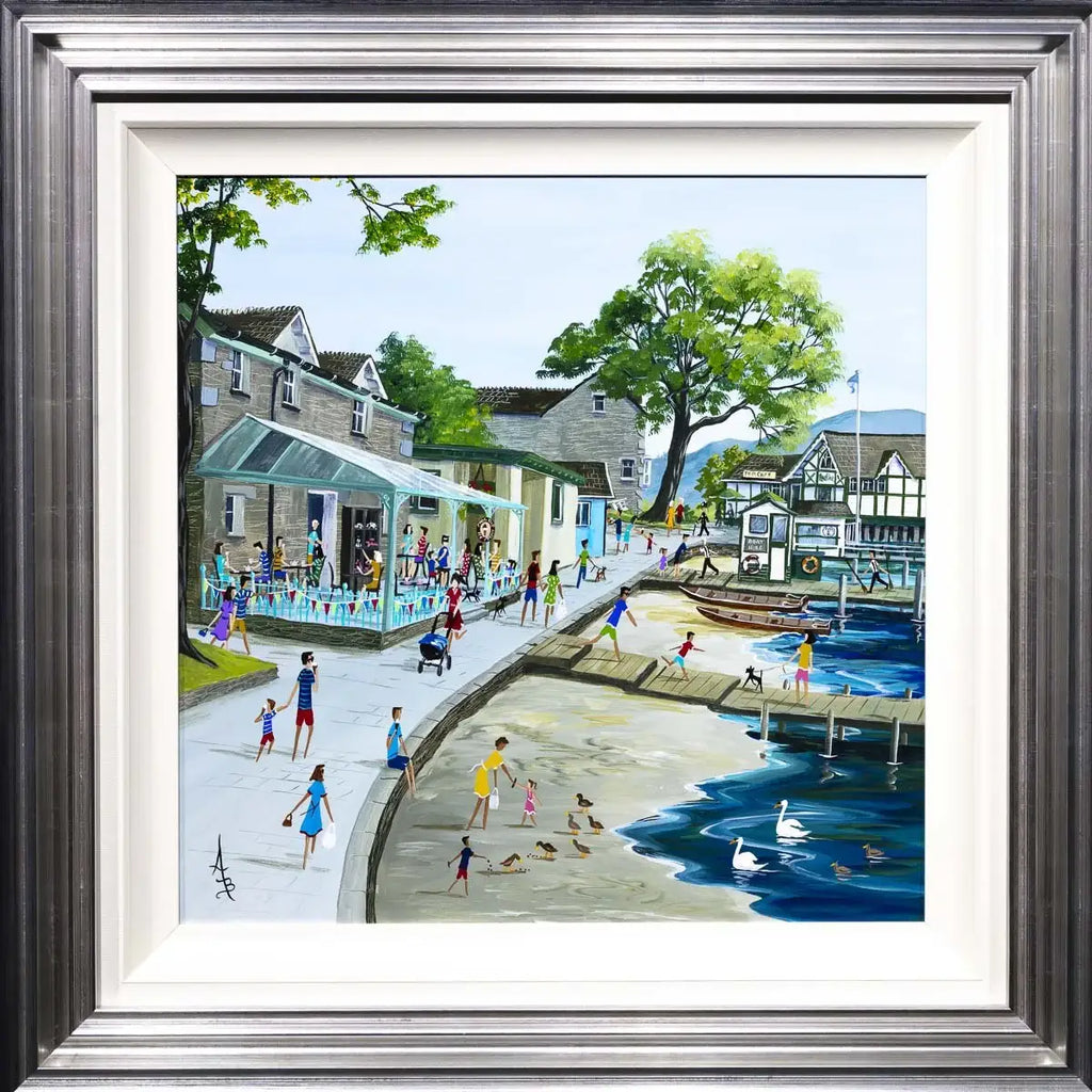 Waterhead Coffee Ambleside - Original - SOLD by artist Anne Blundell - Wyecliffe Galleries