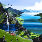 Wild Swimming in the Fells - Original - SOLD by artist Anne Blundell - Wyecliffe Galleries