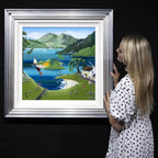 Wild Swimming in the Fells - Original - SOLD by artist Anne Blundell - Wyecliffe Galleries